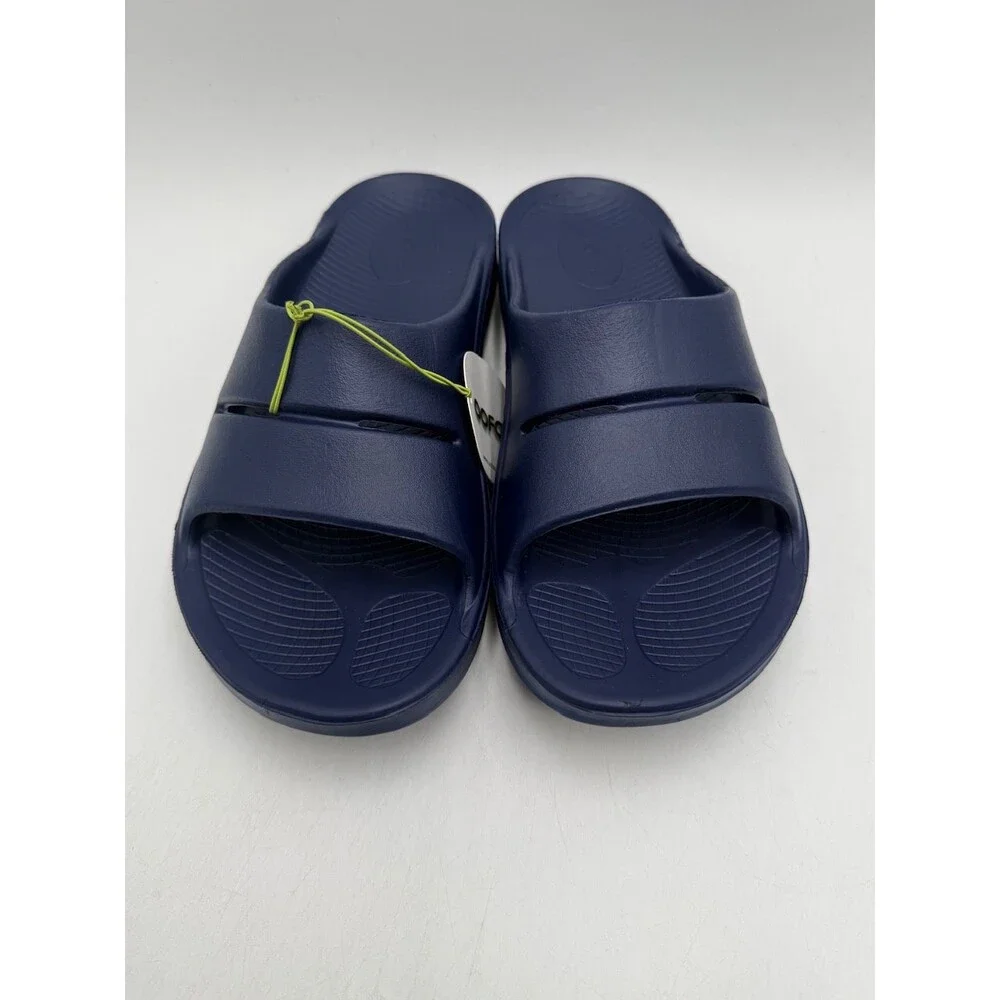 Oofos OOAHH Unisex NEW Slide Sandal Navy Multiple Sizes